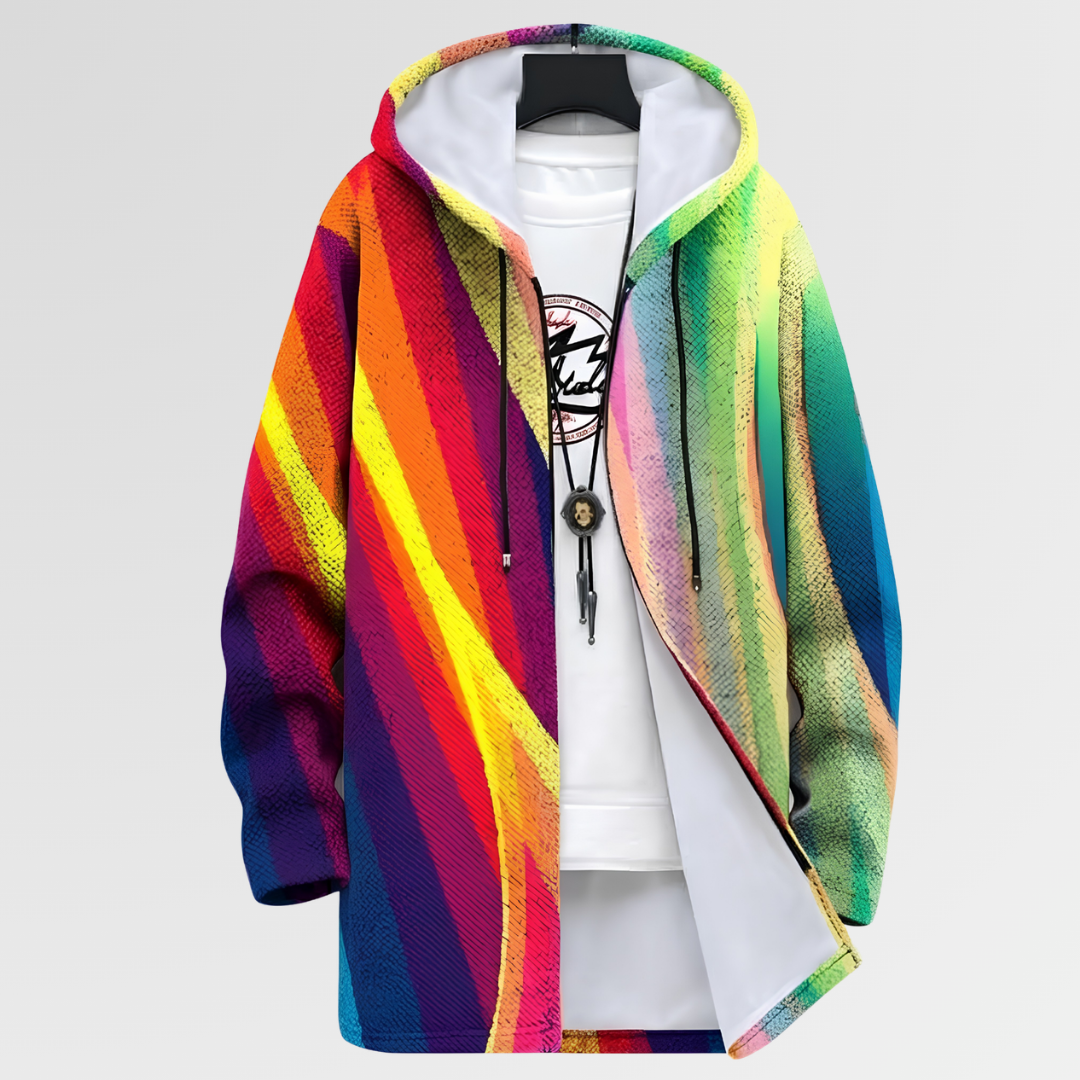 Van Elst Mode® | Jacket met regenboogstrepen