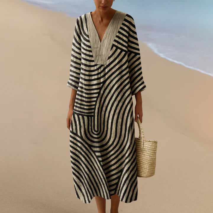 Van Elst Mode® | MONOCHROME MAXI JURK