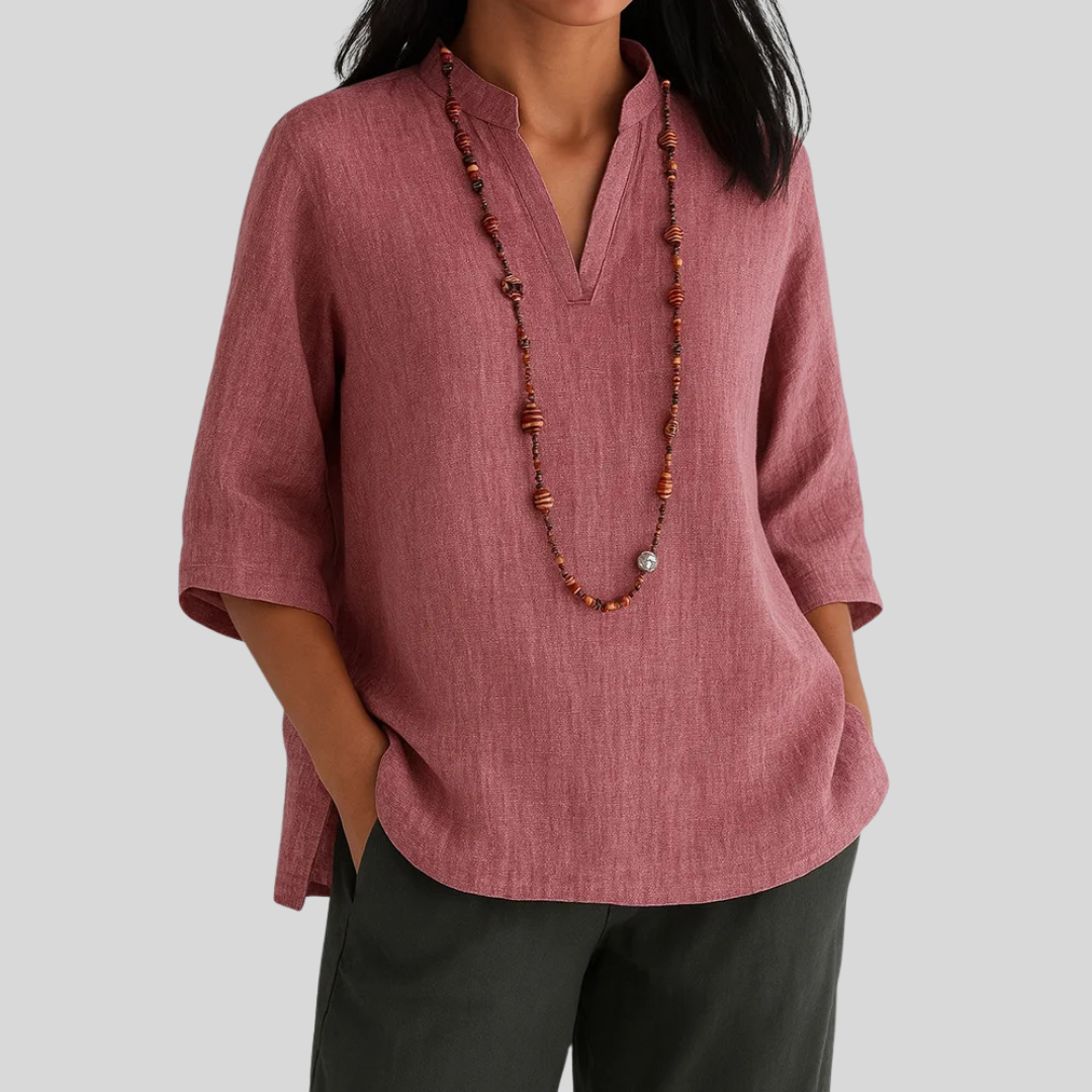 Van Elst Mode® | Linnen blouse met relaxte elegantie