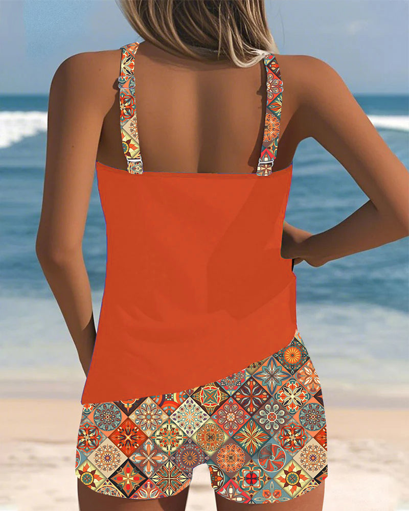 Mouwloze Strandbroek Twee-delige Tankini