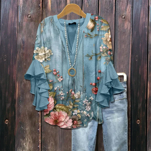 Van Elst Mode® | Blouse met bloemenprint