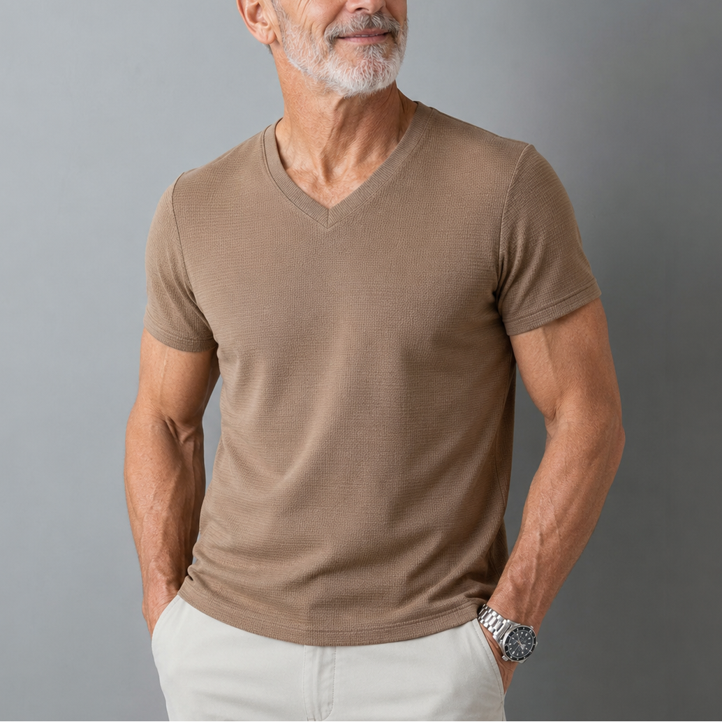 Van Elst Mode® | Comfortabel heren t-shirt 100% katoen (TIJDELIJK 1+1 GRATIS!)