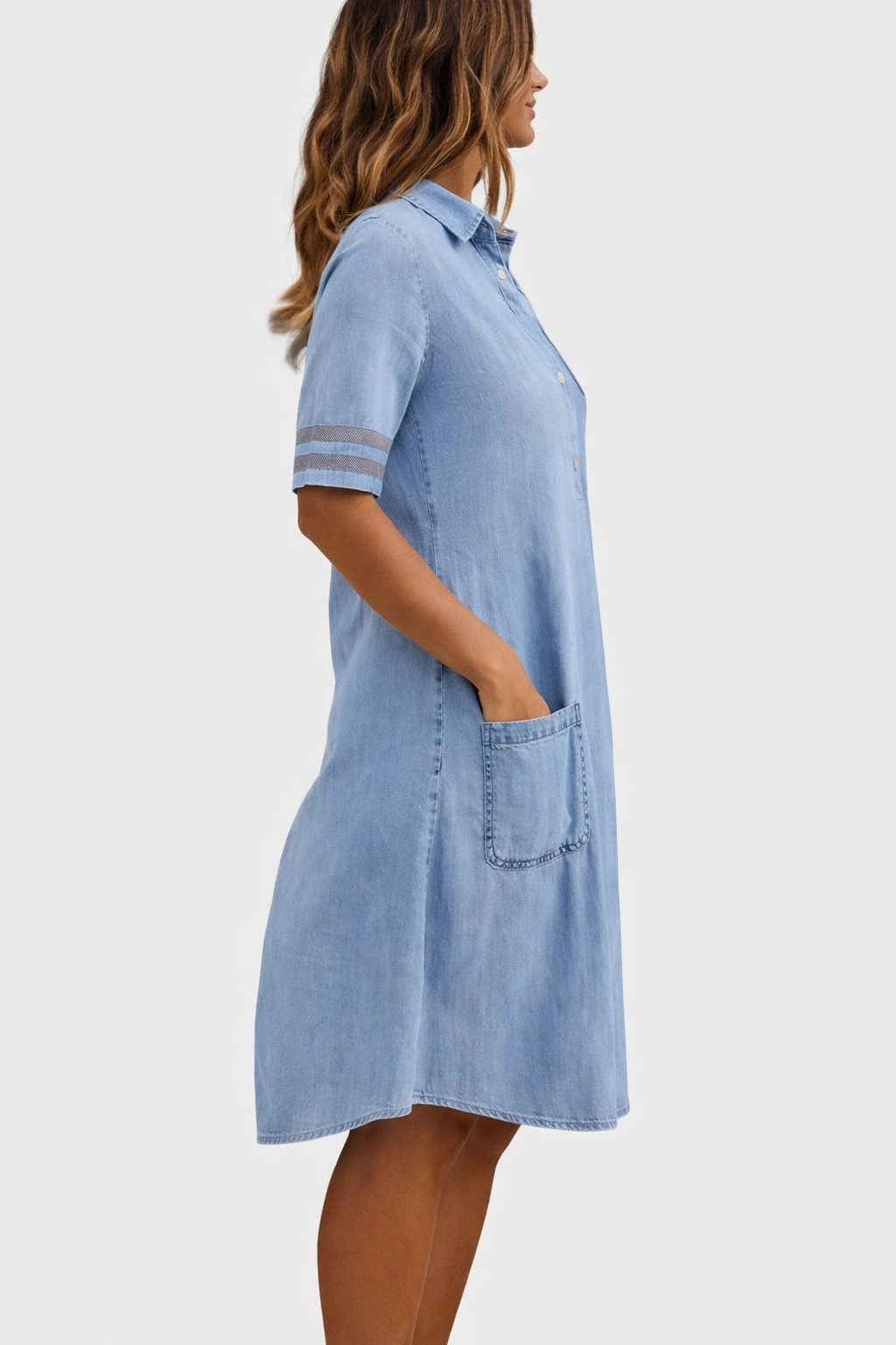Van Elst Mode® | Comfortabele flatterende Denim Jurk