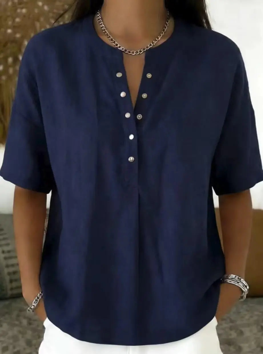 Van Elst Mode® | Elegante blouse met knoopsluiting (TIJDELIJK 1+1 GRATIS!)