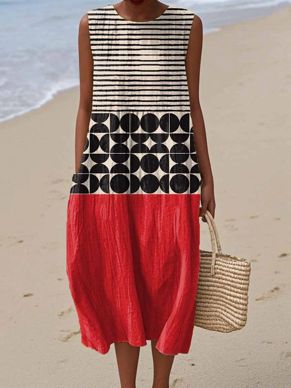 Van Elst Mode® | Colorblock Midi-jurk