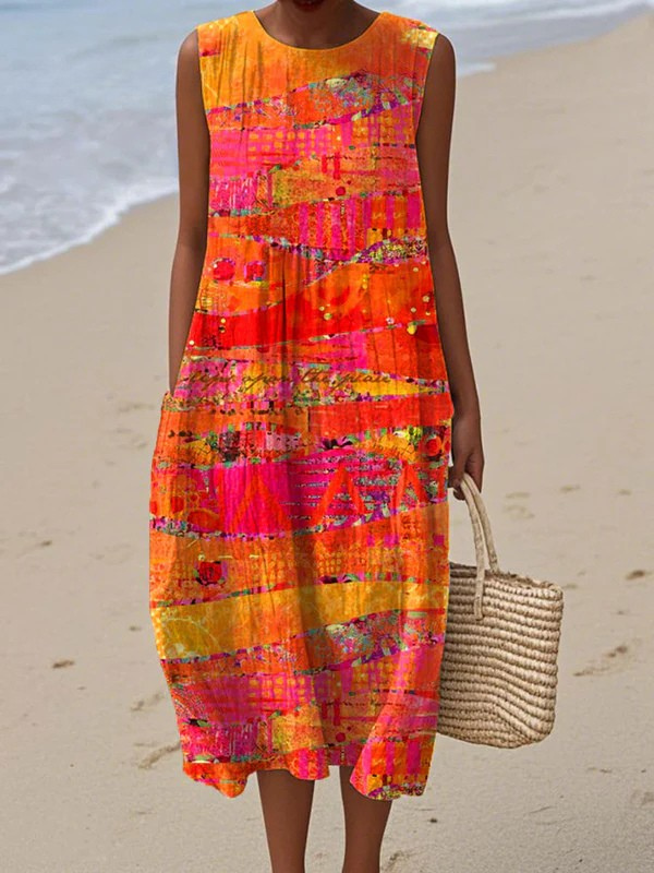 Van Elst Mode® | Sunset Midi Jurk