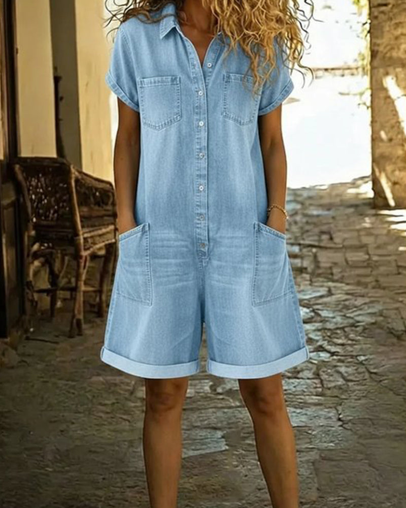 Van Elst Mode® | Elegante denim jumpsuit