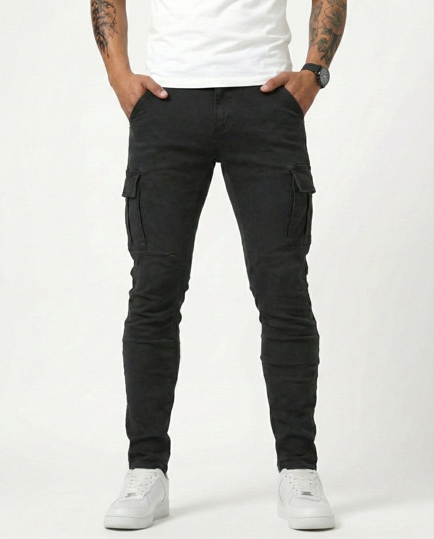 Van Elst Mode® | Flexibele denim jeans met zijzakken