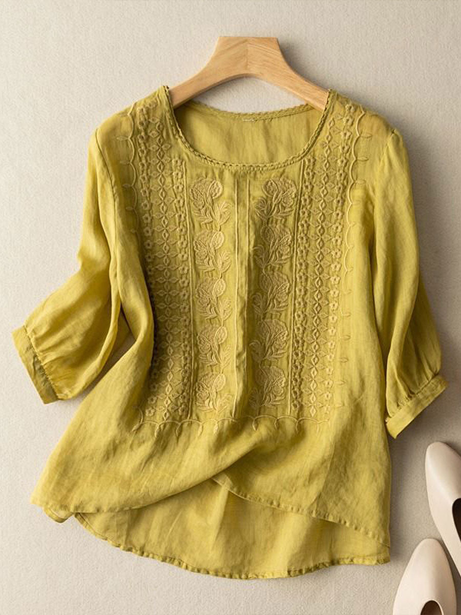 Dames casual effen overhemden