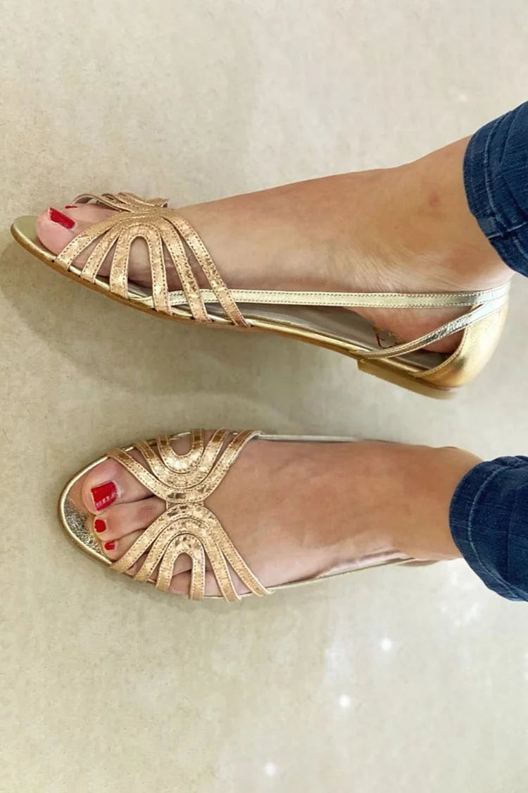 Van Elst Mode® | Gouden zomer sandalen