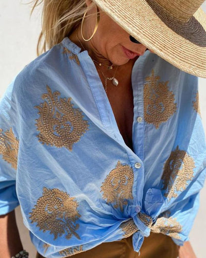 Van Elst Mode® | Blouse met sierlijke borduursels