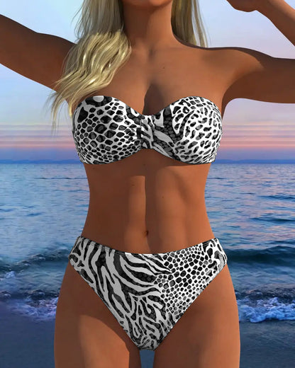 Sexy Luipaardprint Twee-delige Badpak