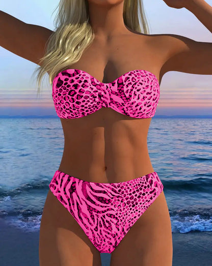 Sexy Luipaardprint Twee-delige Badpak