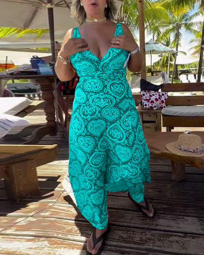 Strapless Hart Vakantie Print Badpak