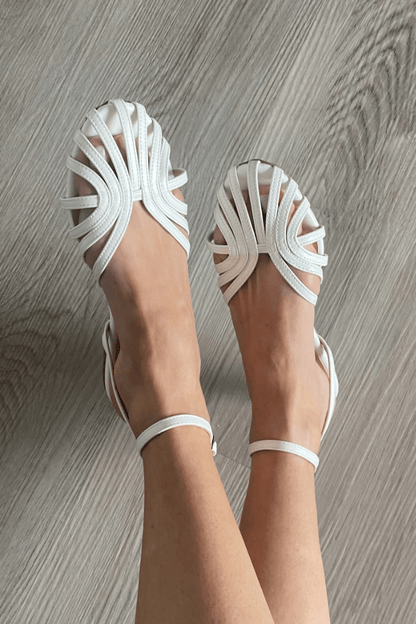 Van Elst Mode® | Gouden sandalen met juwelen