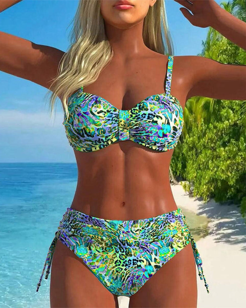 Opvallende Leopard-print Tweedelige Badpak