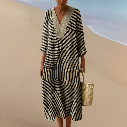Van Elst Mode® | MONOCHROME MAXI JURK