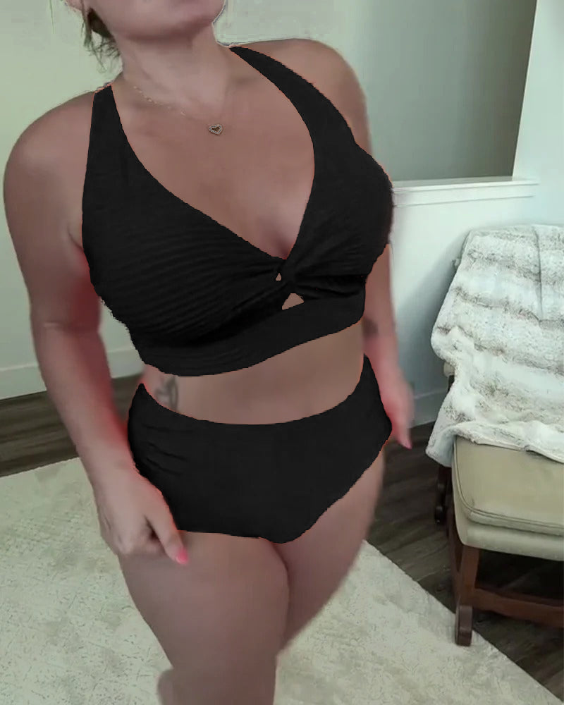 Casual Effen Kleur Triangle Bikini