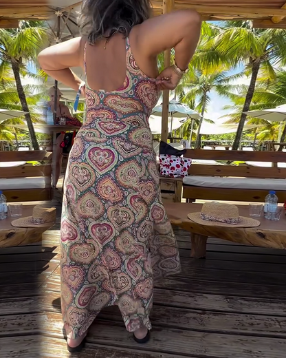 Strapless Hart Vakantie Print Badpak