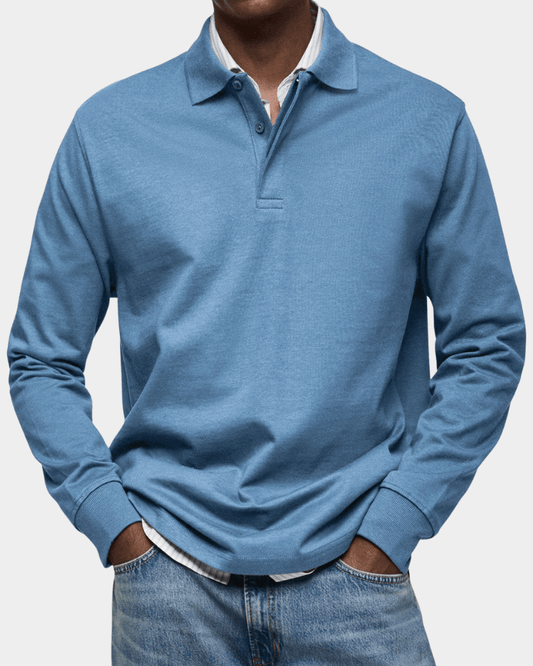 Van Elst Mode® | Comfortabele lente polo met lange mouw