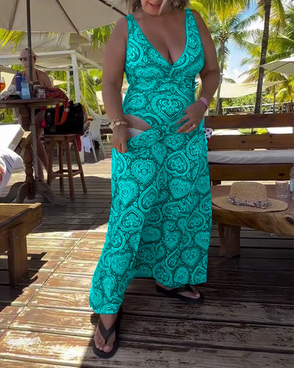 Strapless Hart Vakantie Print Badpak