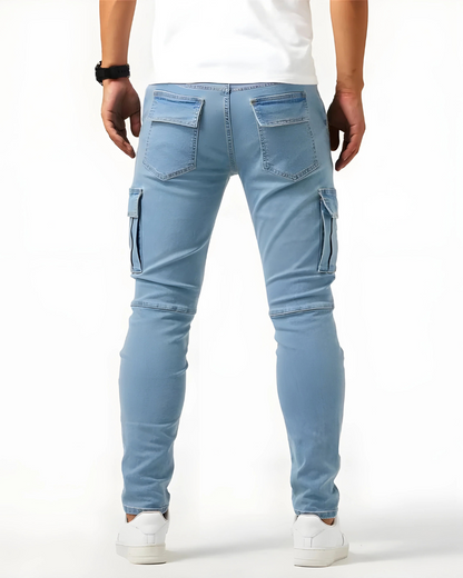 Van Elst Mode® | Flexibele denim jeans met zijzakken