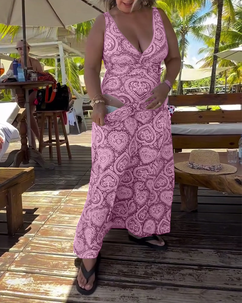 Strapless Hart Vakantie Print Badpak