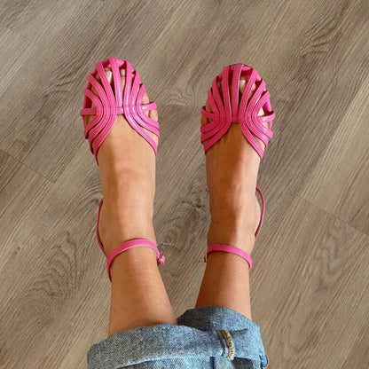 Van Elst Mode® | Gouden sandalen met juwelen