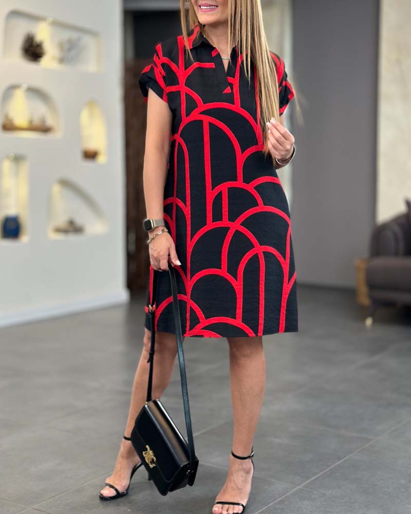 Van Elst Mode® | Jurk met Korte Mouwen