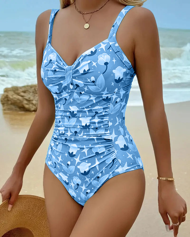Eénstuk Vest Print Badpak