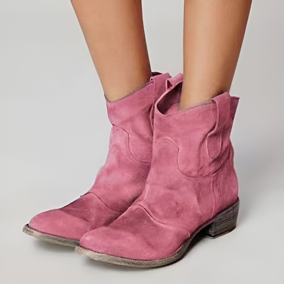 Van Elst Mode® | Chic Suède Enkellaarsjes