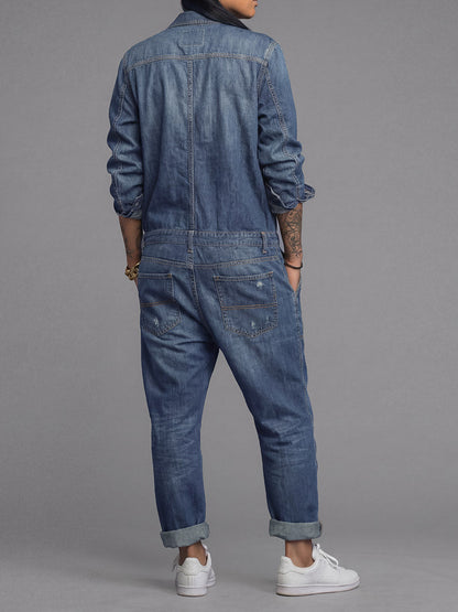 Van Elst Mode® | Dames-Denim-Overall met losse pasvorm