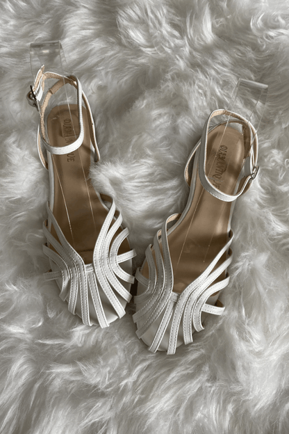 Van Elst Mode® | Gouden sandalen met juwelen