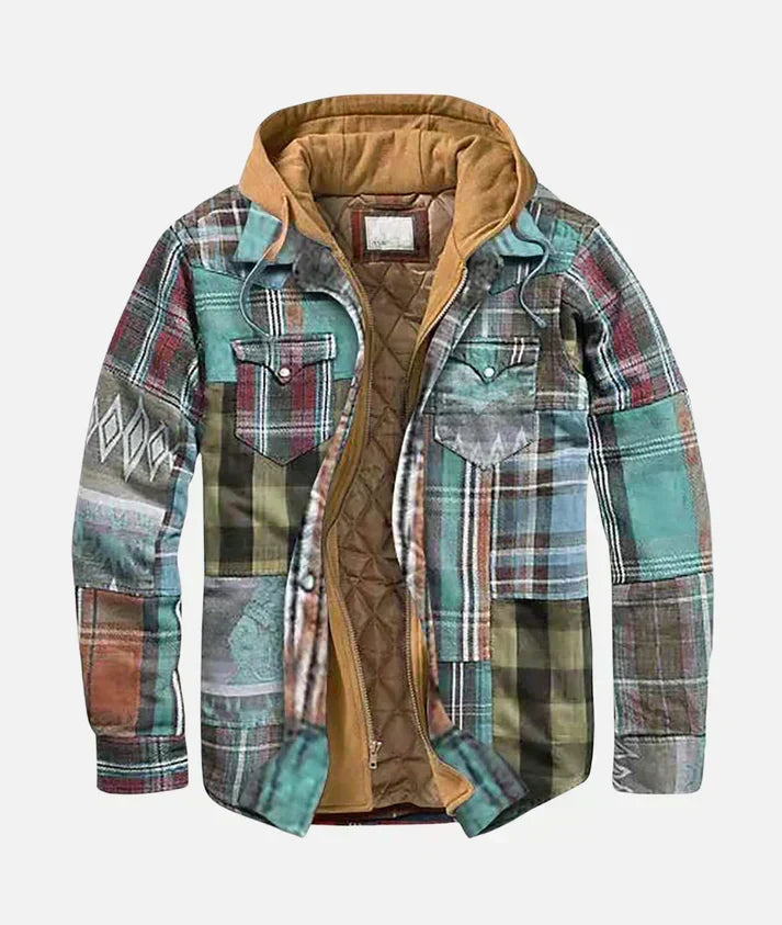 Van Elst Mode® | Patchwork jas met ruitpatroon