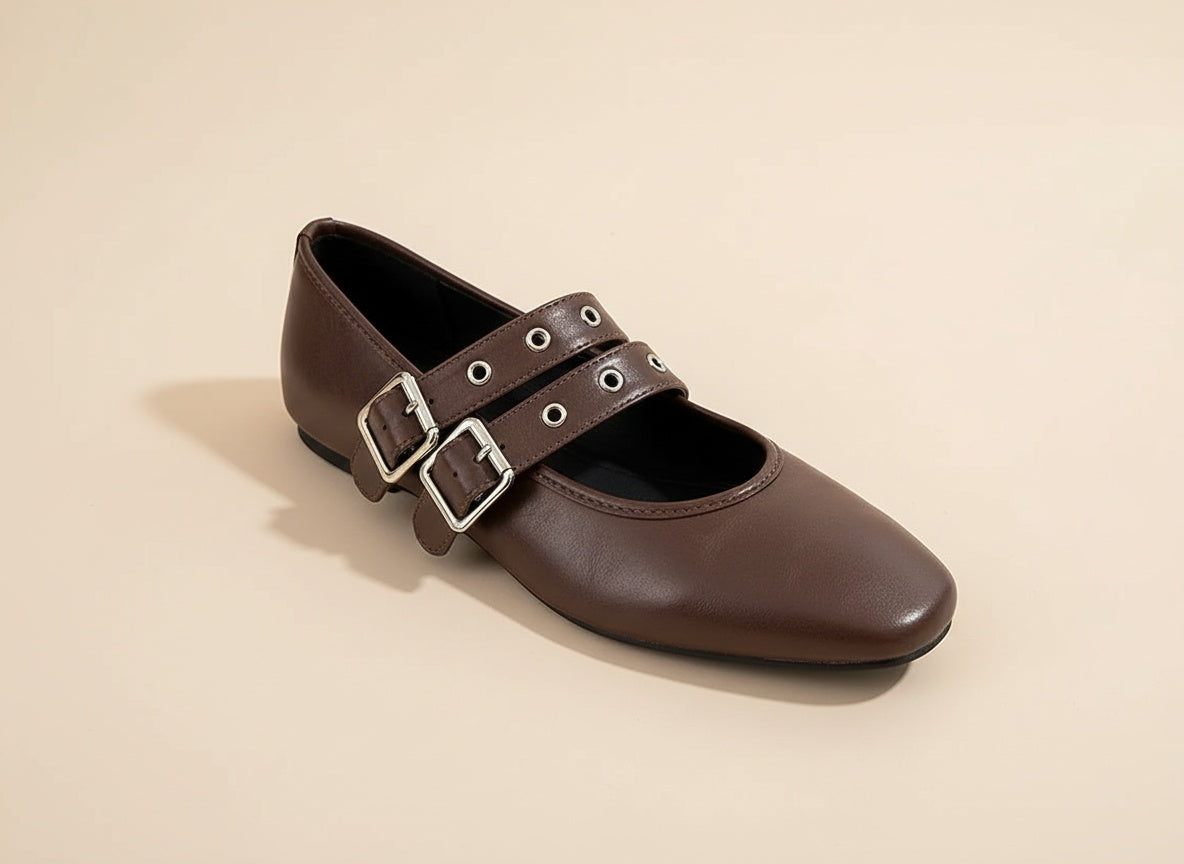 Van Elst Mode®| Dubbele Gesp Ballerina's