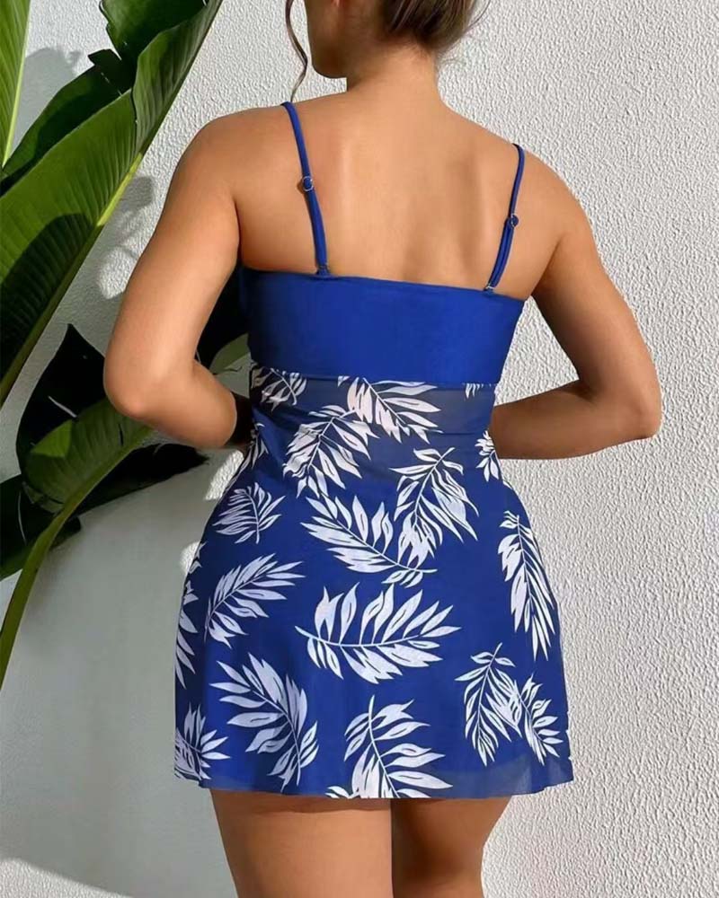 Sexy Gedrukte Mesh Tankini