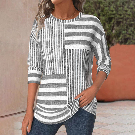 Van Elst Mode® | Gestreepte Blouse met Modieuze Twist