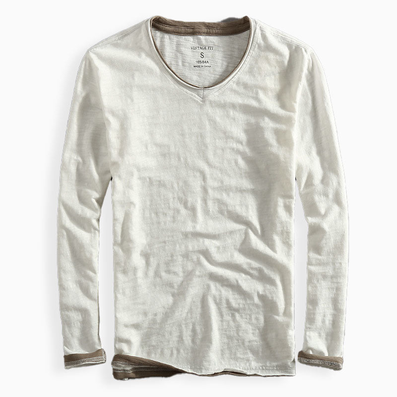 Van Elst Mode® | Katoenen Langemouwen Shirt