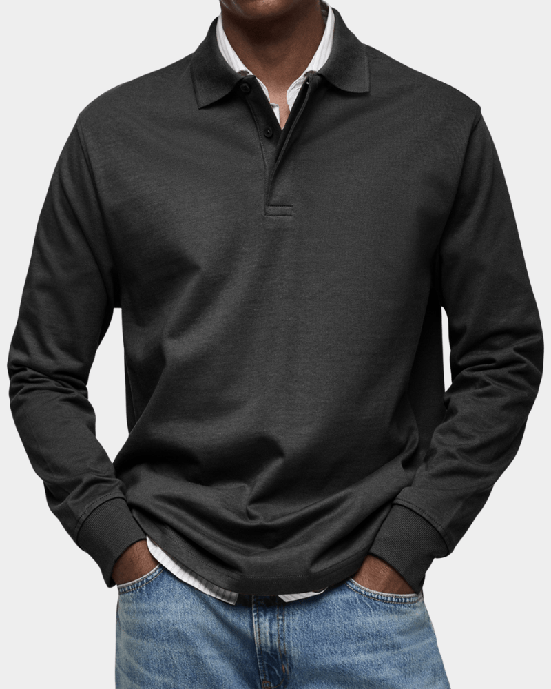 Van Elst Mode® | Comfortabele lente polo met lange mouw