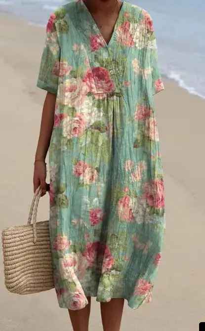 Van Elst Mode® | Zomerbries Geprinte Jurk