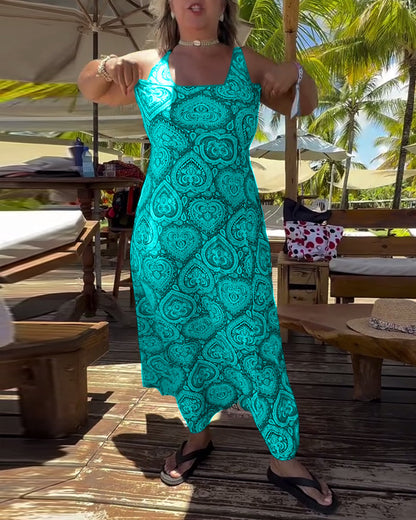 Strapless Hart Vakantie Print Badpak