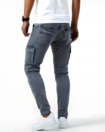 Van Elst Mode® | Flexibele denim jeans met zijzakken