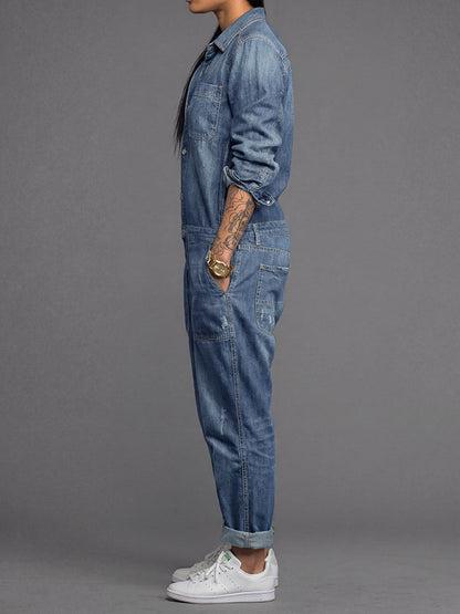 Van Elst Mode® | Dames-Denim-Overall met losse pasvorm