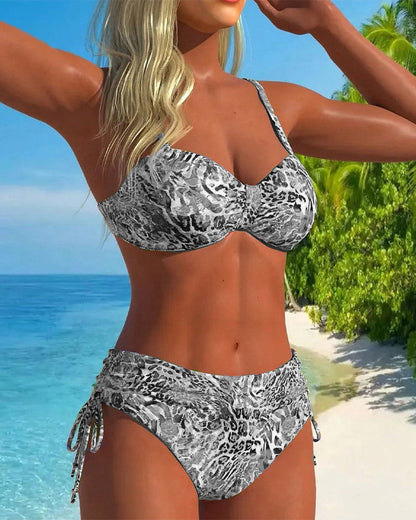 Opvallende Leopard-print Tweedelige Badpak