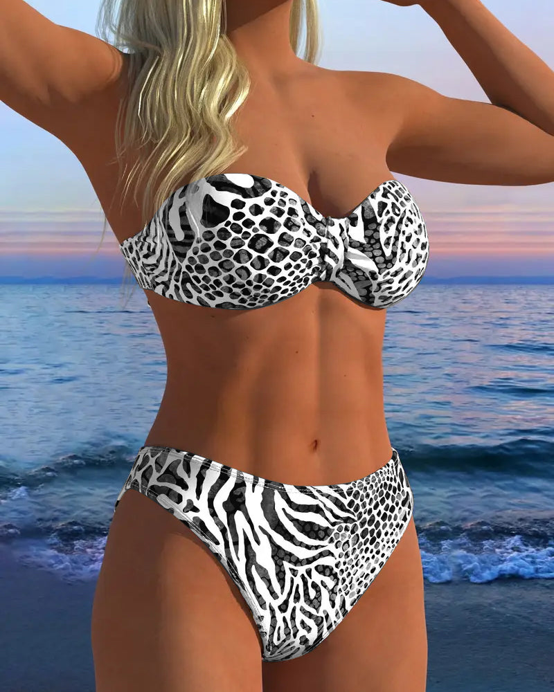 Sexy Luipaardprint Twee-delige Badpak