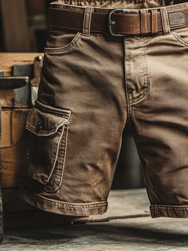 Van Elst Mode® | Korte cargo short met meerdere zakken