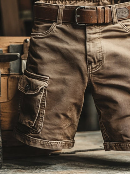 Van Elst Mode® | Korte cargo short met meerdere zakken