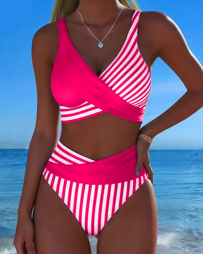 Kruisgestreepte Bikini