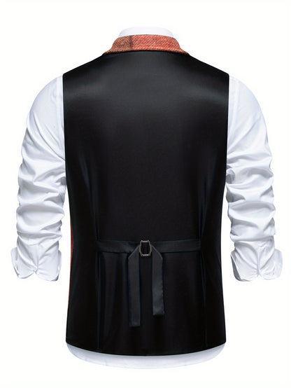 Van Elst Mode® | Tweedvest met visgraatpatroon voor heren