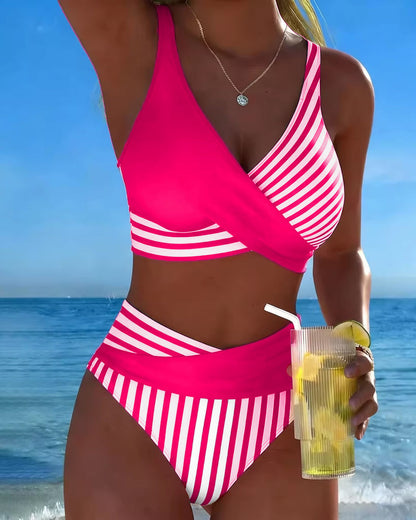 Kruisgestreepte Bikini